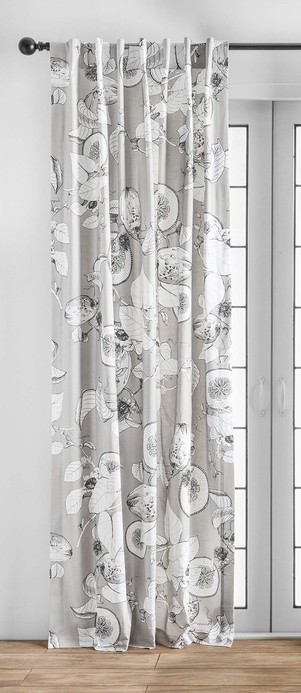 Maison d' Hermine Tailored Curtain 100% Cotton One Panel 50''x84'' Curtains, Easy Hanging with a Rod Pocket & Loop for Living Ro