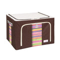 BlushBees Living Box  600D Oxford Fabric Wardrobe Organizer, Storage Boxes for Clothes with Zip  66 Litre, Pack of 1, Polka Do