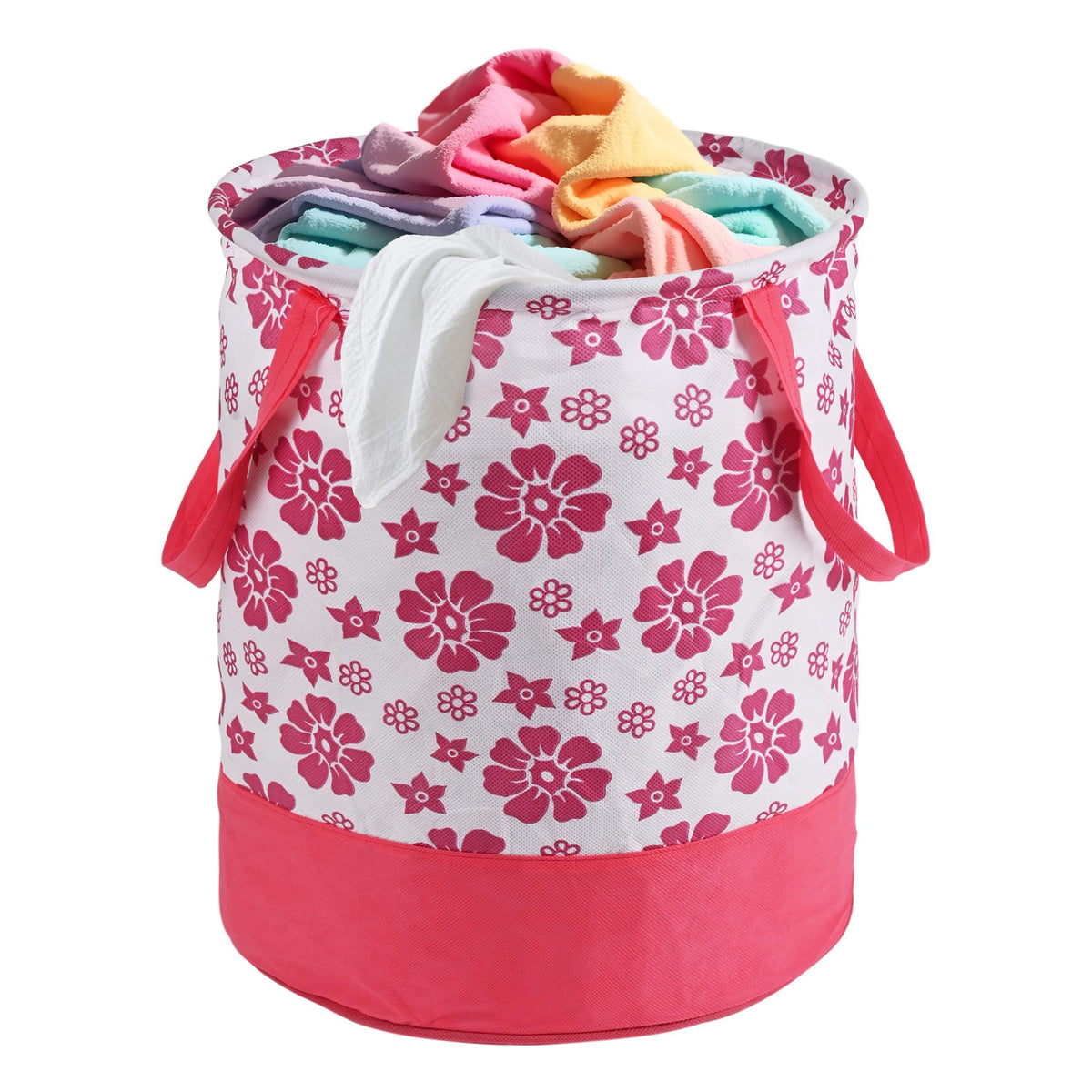 Urbane Home 45L Foldable Dirty Clothes Laundry Basket With Handles For Washing  Baby Unwashed Dress Bin/Storage Box | Floral Pr