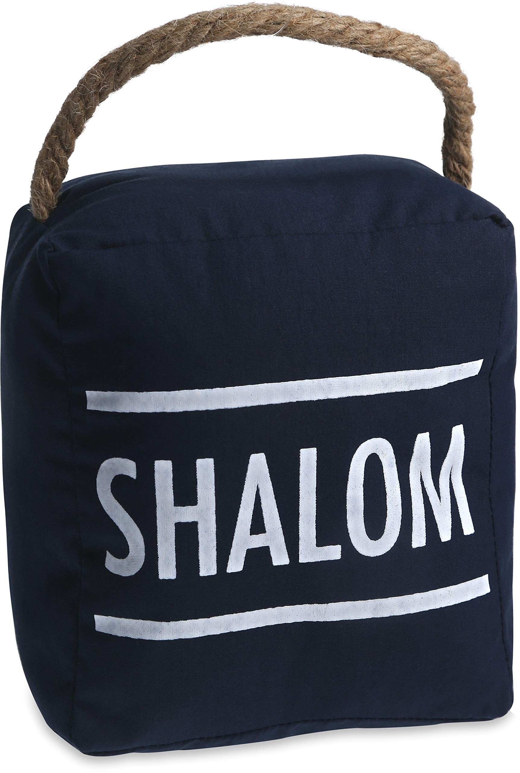 Pavilion Gift Company - Shalom - Navy Blue Decorative Door Stopper 6 Inch Tall - 2 Pounds