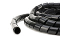 Secure 1/8 Inch Black Polyethylene Spiral Wrap - 10 Foot