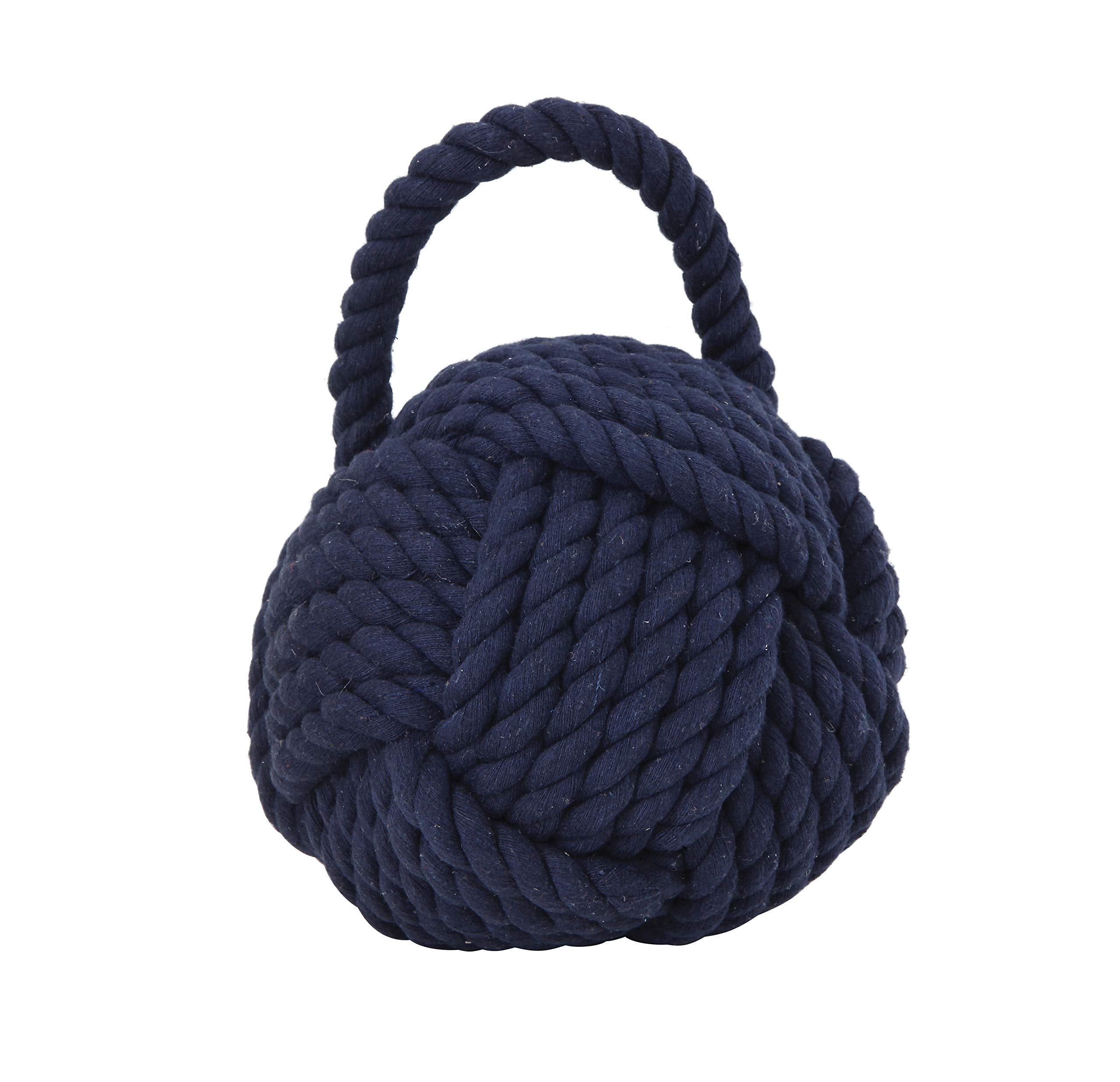 Blue Rope Knot Cotton Door Stop