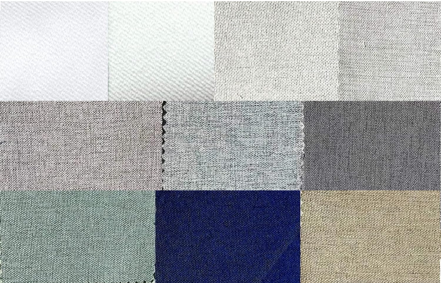Ikiriska Swatches For 100% Blackout Extra Long Linen Curtains. Custom Made 12-24 Feet Length 2 Story Great Room (Swatches, Custo