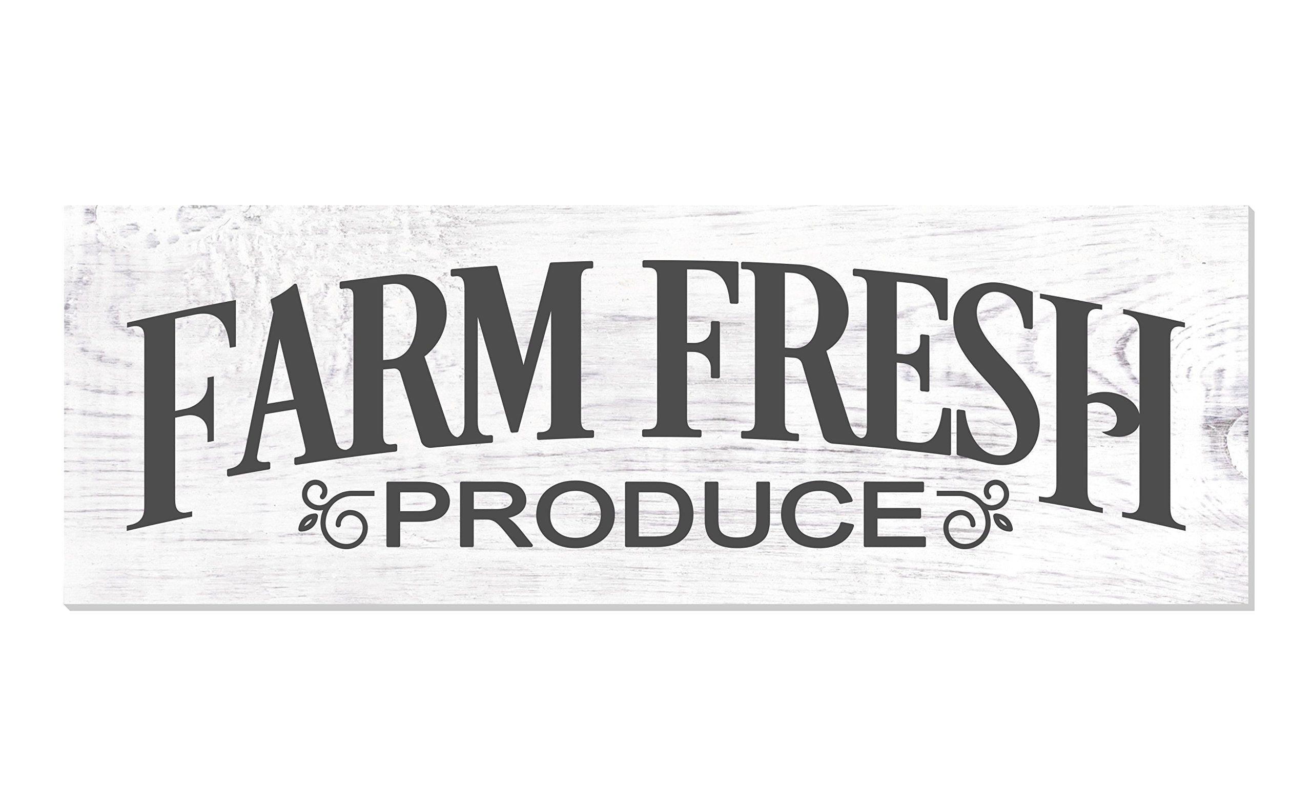 Farm Fresh Produce Rustic Wood Wall Sign 6x18 (6x18)