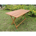 International Caravan Rectangular Hardwood Folding Dining Table