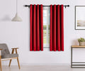 Amazon Brand  Solimo Polyester Solid Window Curtain, 5Ft (60), Set Of 2, Maroon, Blackout, Opaque