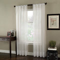 Curtainworks Soho Voile Curtain Panel, 144, Winter White