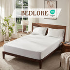 Bedlore Full Size Mattress Protector, Waterproof Noiseless Mattress Cover With Stretchable Pockets For 6-14 Inches Mattress, Sof