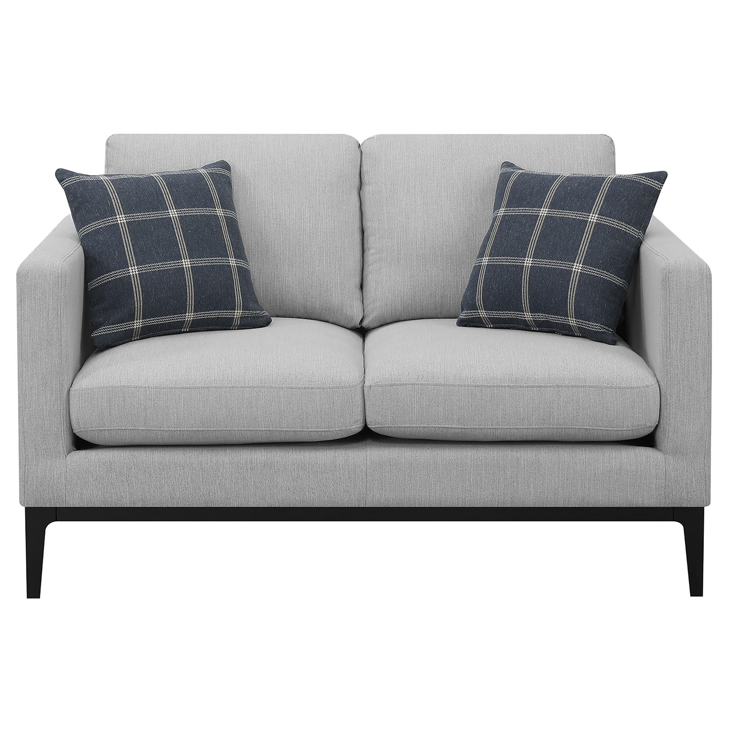 Coaster Home Furnishings Apperson Cushioned Back Loveseat Light Grey