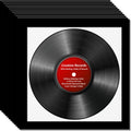 CreativePF [12pk-lp12.5x12.5bk-w] LP Vinyl Record Album Frame Display with White Mat, LP Record Insert, Glass and Wall Hanger (1