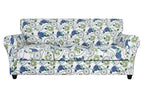 Searchi Stretch Sofa Cover Printed Couch Cover, Floral Pattern 4 Pieces Sofa Slipcover With 3 Separate Cushion Cover, Washable Furniture Protector For Living Room(Sofa, Green Flowers)
