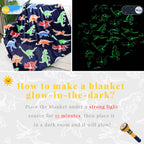 Kivee Dinosaur Blanket For Boys Glow In The Dark Dino Blanket Dinosaur Toys For Teen Boy Gifts Dinosaur Room Decor 40''X50''
