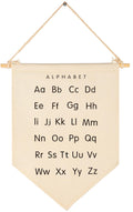 Alphabet Learning-ABC Sign Above Crib-Flag Wall Gifts for Baby Boys Girls Kids-Canvas Hanging Pennant Banner Wall Decor Gifts fo