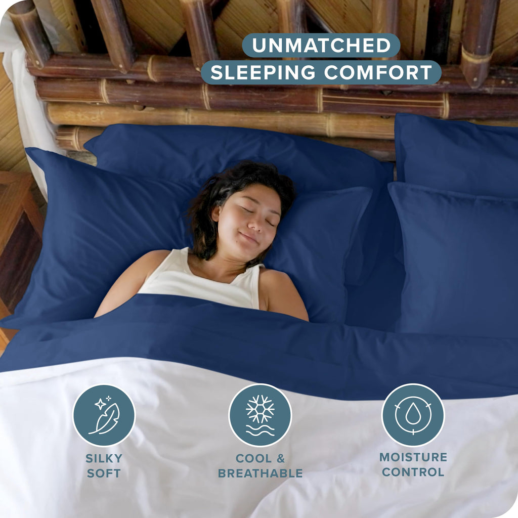 Bare Home 100% Rayon Made From Bamboo Luxury King Sheet Set - 5 Piece Bedding Set - Deep Pockets - Cooling Sheets - Breathable -