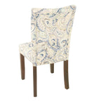 HomePop Classic Parsons Dining Chair Set of 2 Blue Velvet Paisley Print K6805-A858
