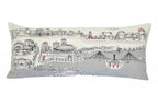 HomeRoots Cream 35' White Wichita Daylight Skyline Lumbar Decorative Pillow