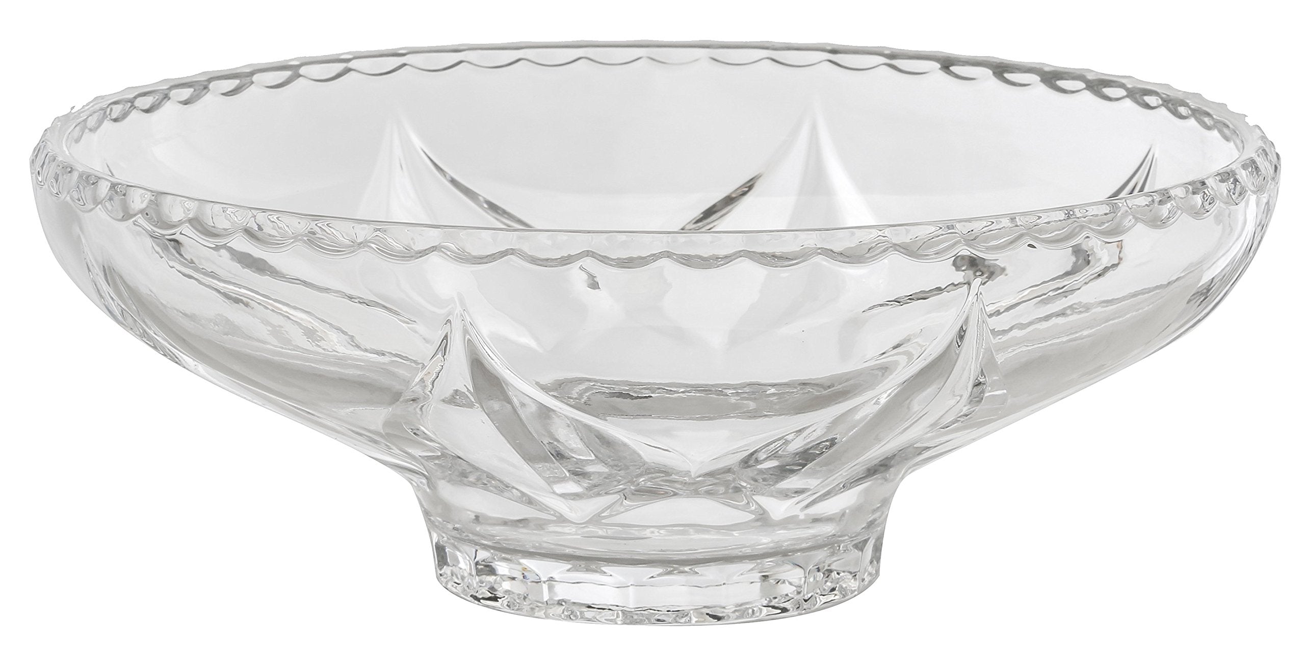 Amlong Crystal Crystal Fruit Bowl, 12.5 Inch Diameter