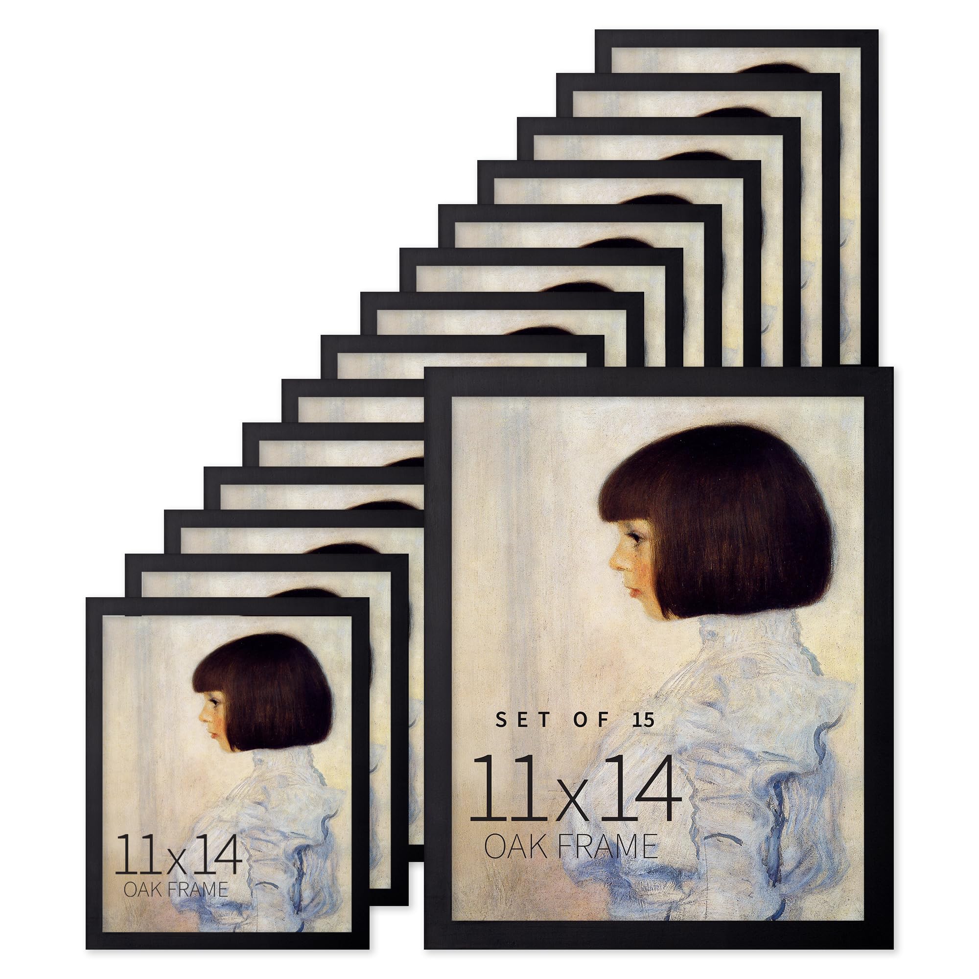 Poster Master 11x14 Black Wood Frames - 11x14 Poster Frames - Frame for Wall Art - Frame for Poster - 11x14 Frame Wood - Art Fra