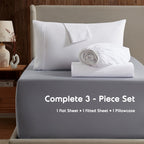 Nestl Twin Xl Sheets Set - 3 Piece Twin Xl Bed Sheets, Deep Pocket, Hotel Luxury, Extra Soft, Breathable And Cooling, Off White Twin Xl Sheet Set