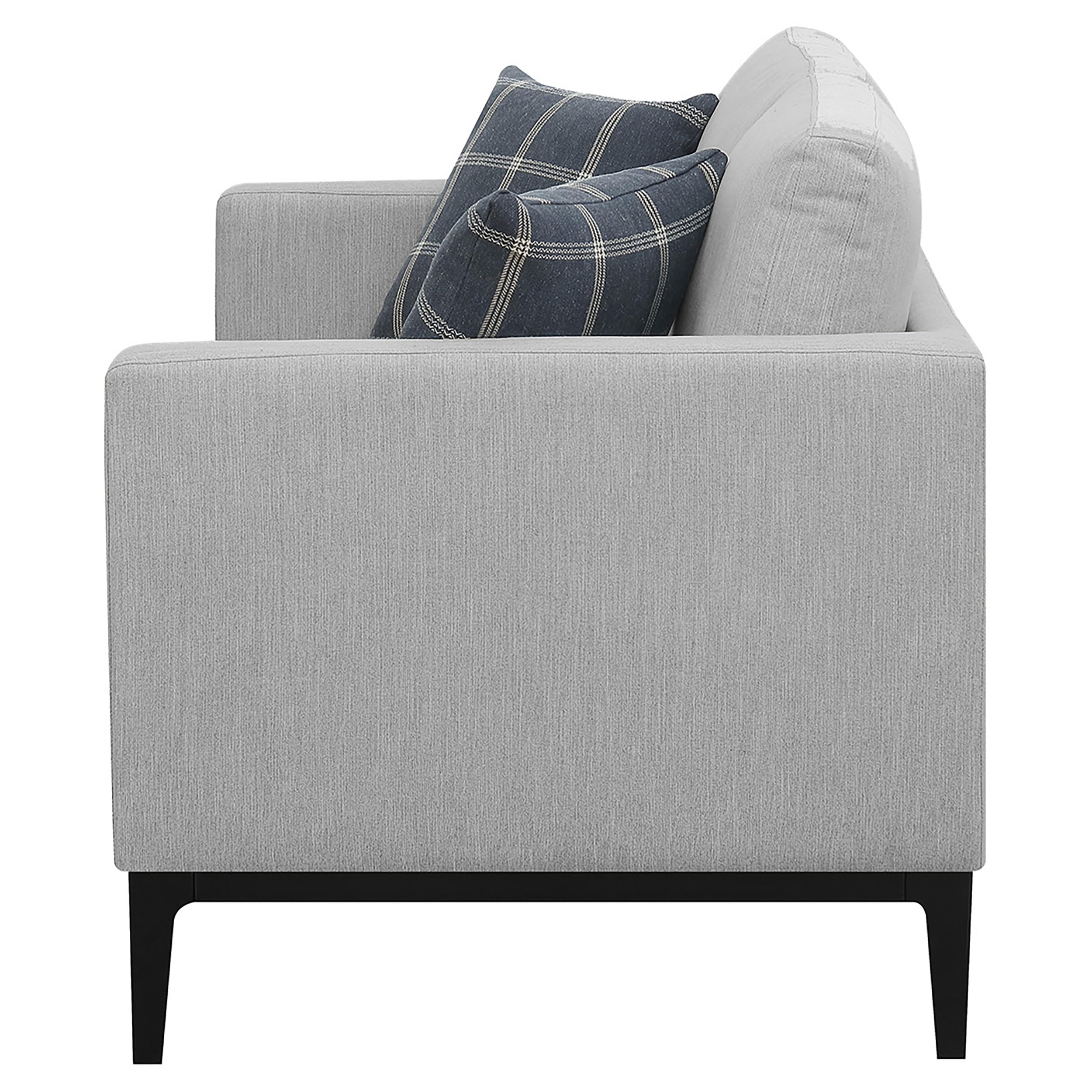 Coaster Home Furnishings Apperson Cushioned Back Loveseat Light Grey