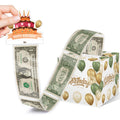 Green Surprise Money Box Gift Pull - Happy Birthday Money Box for Cash Gift Set Included Happy Birthday Card and 35Pcs Transpare