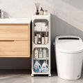 2Tier Narrow Storage Cabinet Slim Bathroom Skinny Organizer with Wheels