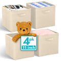 Reli. 11 Inch Cube Storage Bins (4 Pack) | Cube Organizer Bins | 11x11 Fabric Storage Boxes | Collapsible, Foldable Fabric Cubby