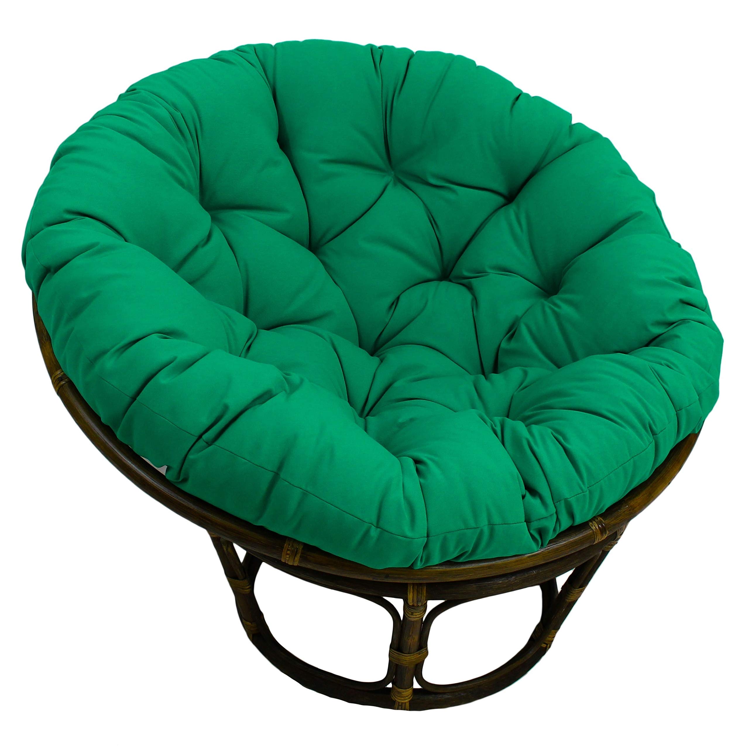 Blazing Needles Twill Papasan Cushion, 48" x 6" x 48", Ruby Red
