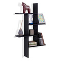 Danya B. Cantilever Cubby Decorative Modern Wall Mount Shelf - Horizontal or Vertical (Black)