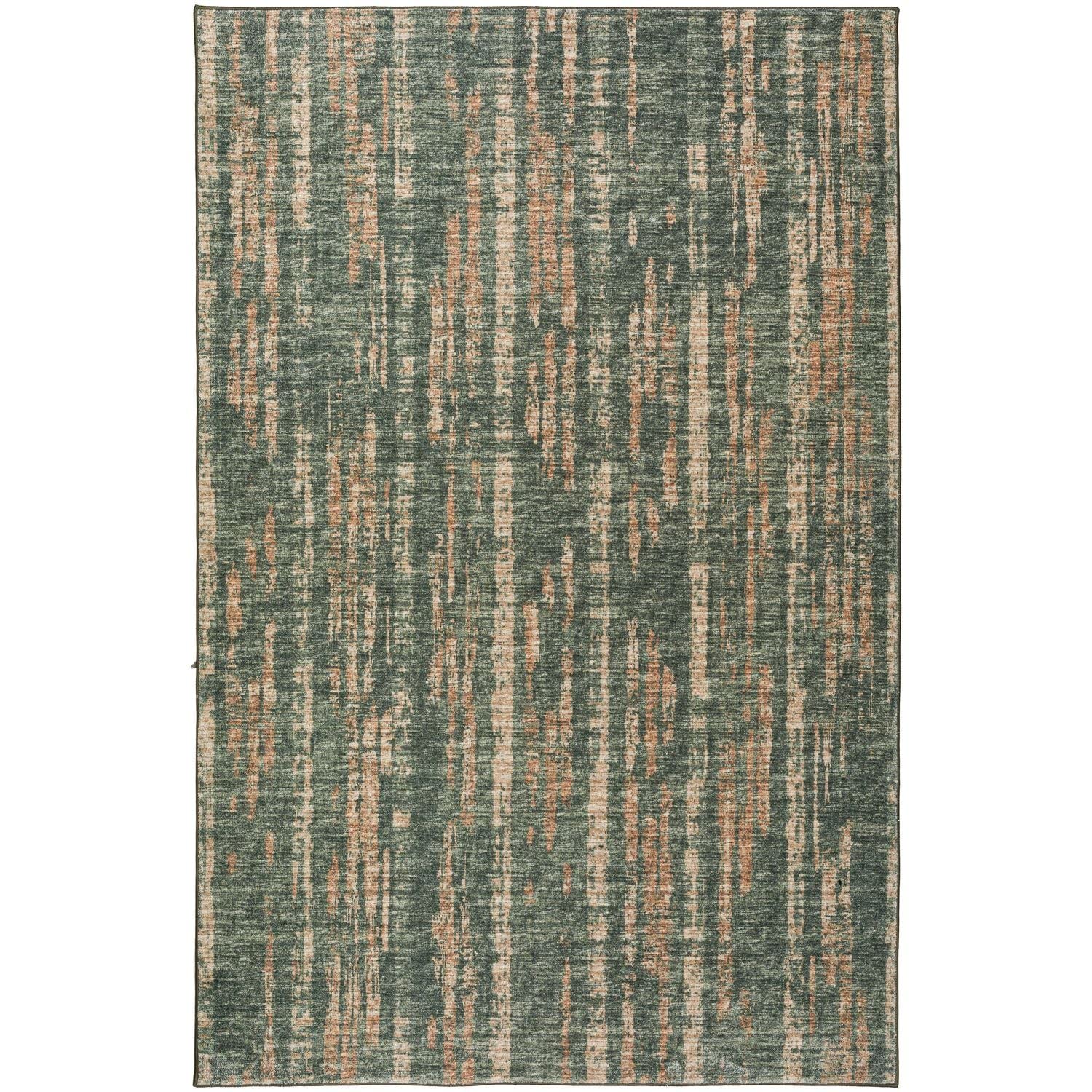 Winslow Wl6 Green Transitional Rug Rectangle 5' X 7 ' 6"