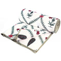 Indigo & Poppy Home Linen Cotton Tc  240 Reversible Dohar Single Bed Size | Jaipuri Printed Artisan Block Design Blanket | Soft