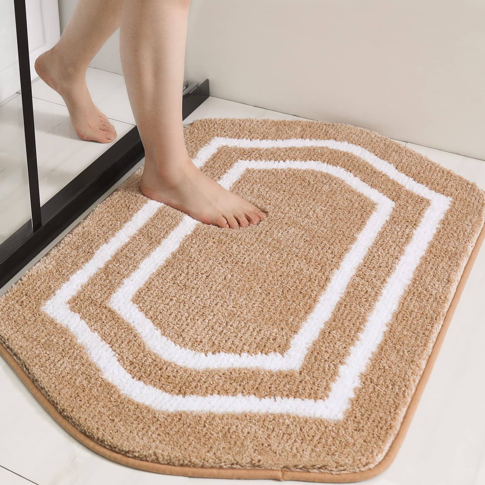 COSY HOMEER Extra Thick Bath Rugs - Anti-Slip Bath Linen Sets Mats Soft Plush 100% Strong Polyester Mat Living Room Bathroom Wat