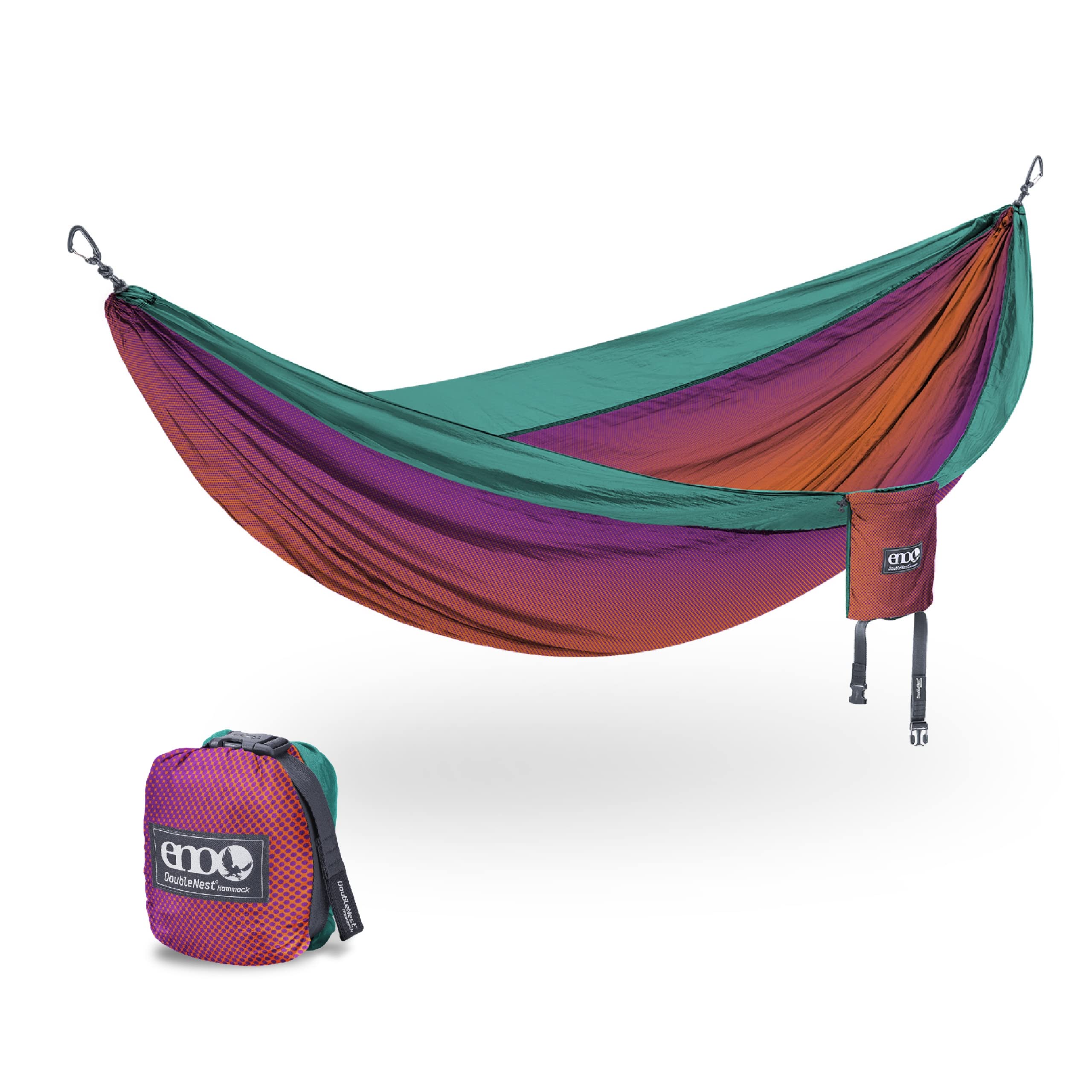 ENO DoubleNest Hammock - Lightweight, Portable, 1 to 2 Person Hammock - for Camping, Hiking, Backpacking, Travel, a Festival, or