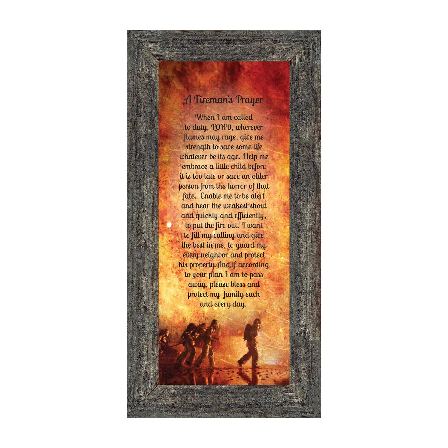 A Firemans Prayer, Fireman Gifts, Fireman D  cor, 7361BW