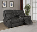 Coaster Lawrence 3-Piece Motion Sofa Set, Charcoal