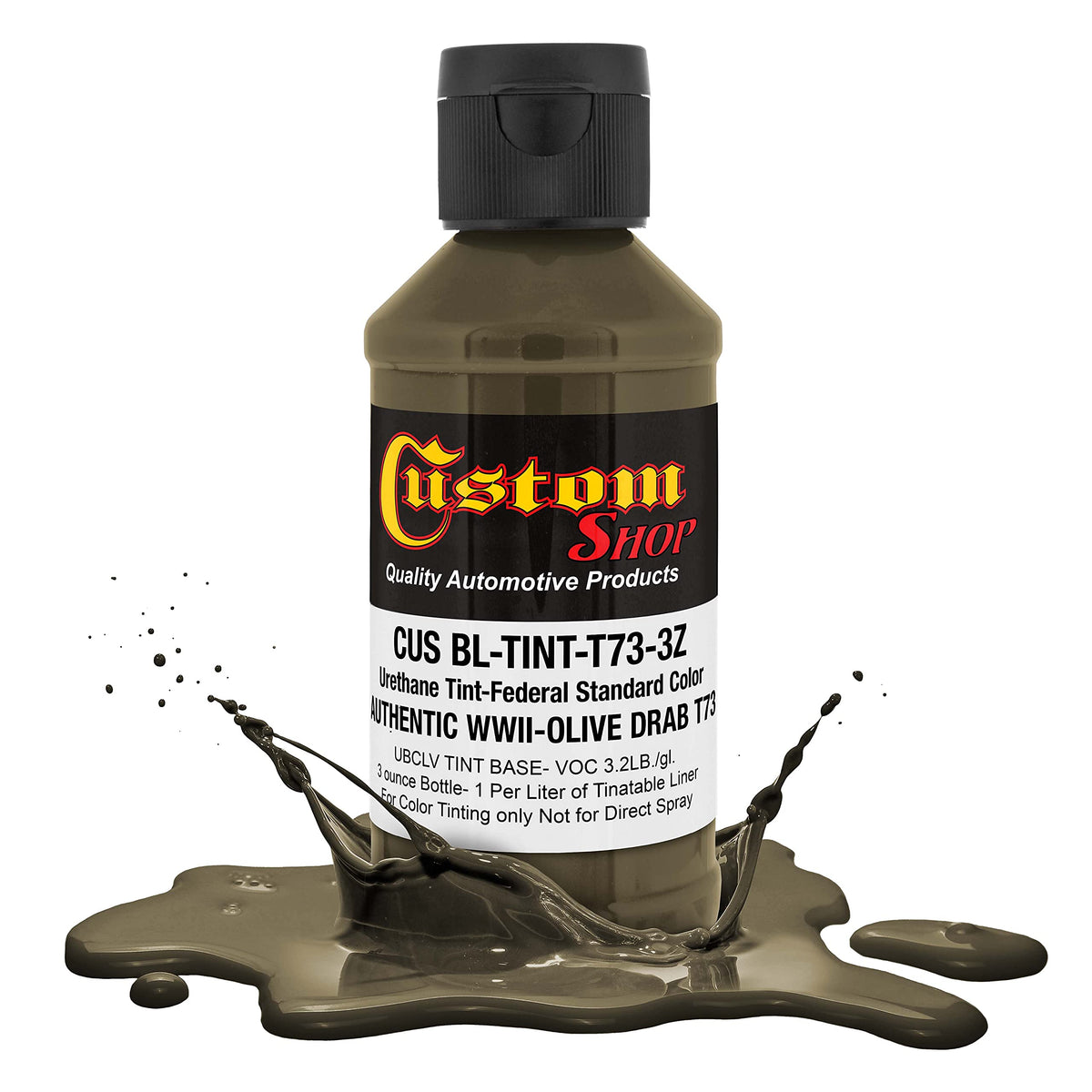 Custom Coat Camouflage Series 3 Ounce (Authentic Wwii Olive Drab Federal Standard Color) Urethane Tint Concentrate For Tinting T