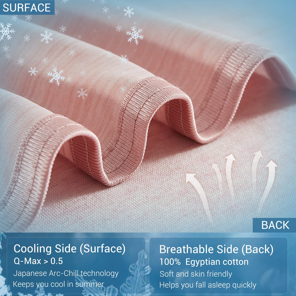 Cooling Blanket For Hot Sleepers Queen Size, Marchpower Arc-Chill Cool Blanket With Double-Sided Design, Japanese Cooling Fiber