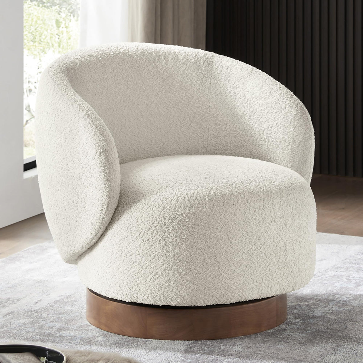 Kislot Swivel Accent Chair Round Barrel Armchair Upholstered Performance Fabric For Living Room Bedroom Waitingroom,2 Pcs,Moss G
