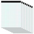 Zaviko Graph Paper Pads 8.5 X 11, 8 Pack, 4X4 Quad Grid Paper Pad 8-1/2' X 11', White Quadrille Pad, Easy Tears Off Design, Gr