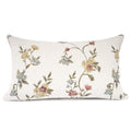 Your Smile Classical Embroidery Jacquard Farmhouse Oblong Rectangle Chenille Beige Floral Pattern Decorative Throw Pillow Case,1