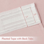 Miulee Baby Pink Back Tab Blackout Curtains 120 Inch Long 2 Panels Set For Living Room Bedroom Privacy Rod Pocket/Pinch Pleated Extra Long Thermal Insulated Room Darkening Light Blocking 10Ft Drapes