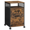 VASAGLE File Cabinet, Mobile Filing Cabinet on Wheels, for Home Office, 2 Lockable Drawers, for A4, Letter-Size Hanging File Fol