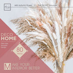 96Pcs Natural Dried Pampas Grass Boho Home Decor Bouquet Phragmites Dried Flowers Bouquet For Wedding Floral Arrangements Home D