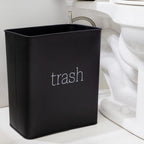 Auldhome White Enamel Trash Can, Rustic Farmhouse Wastebasket For Bathroom, Bedroom, Or Office