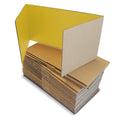 12 X 48 Study Carrel Yellow Corrugated Pack Of 12