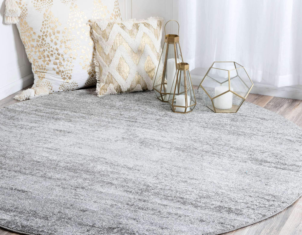 Unique Loom Del Mar Collection Area Rug - Lucille (7' 10'' Round, Gray/ Ivory)