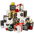 Kesoto Empty Advent Calendar Boxes, 24 Printed Cardboard DIY Advent Calendar for Making and Filling, Black and White