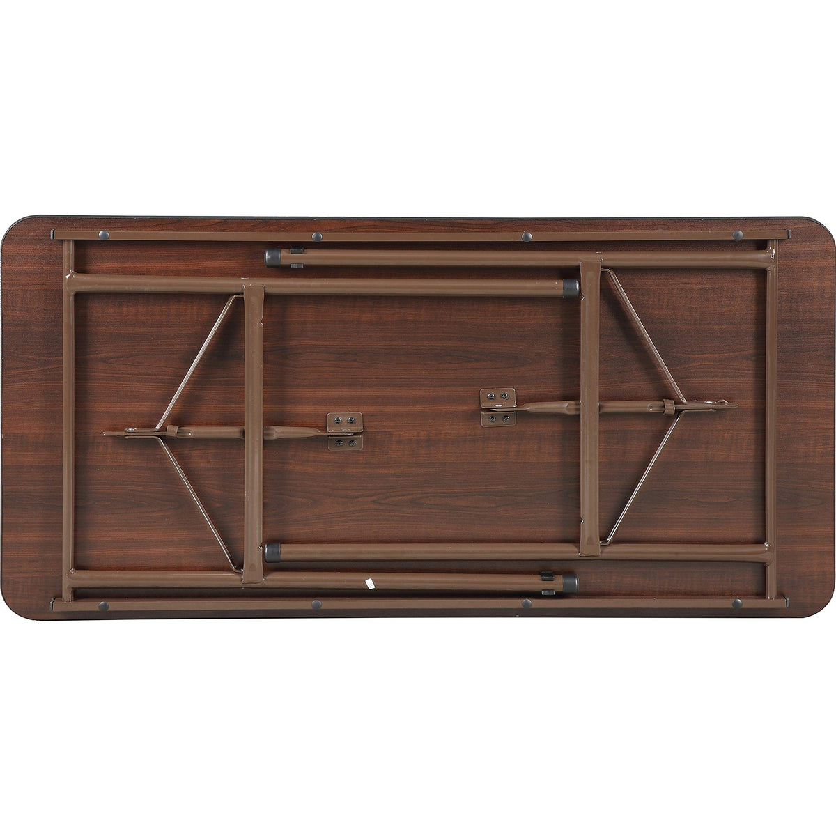 Lorell Folding Table, 48 By 24 By 29-Inch, Mahogany