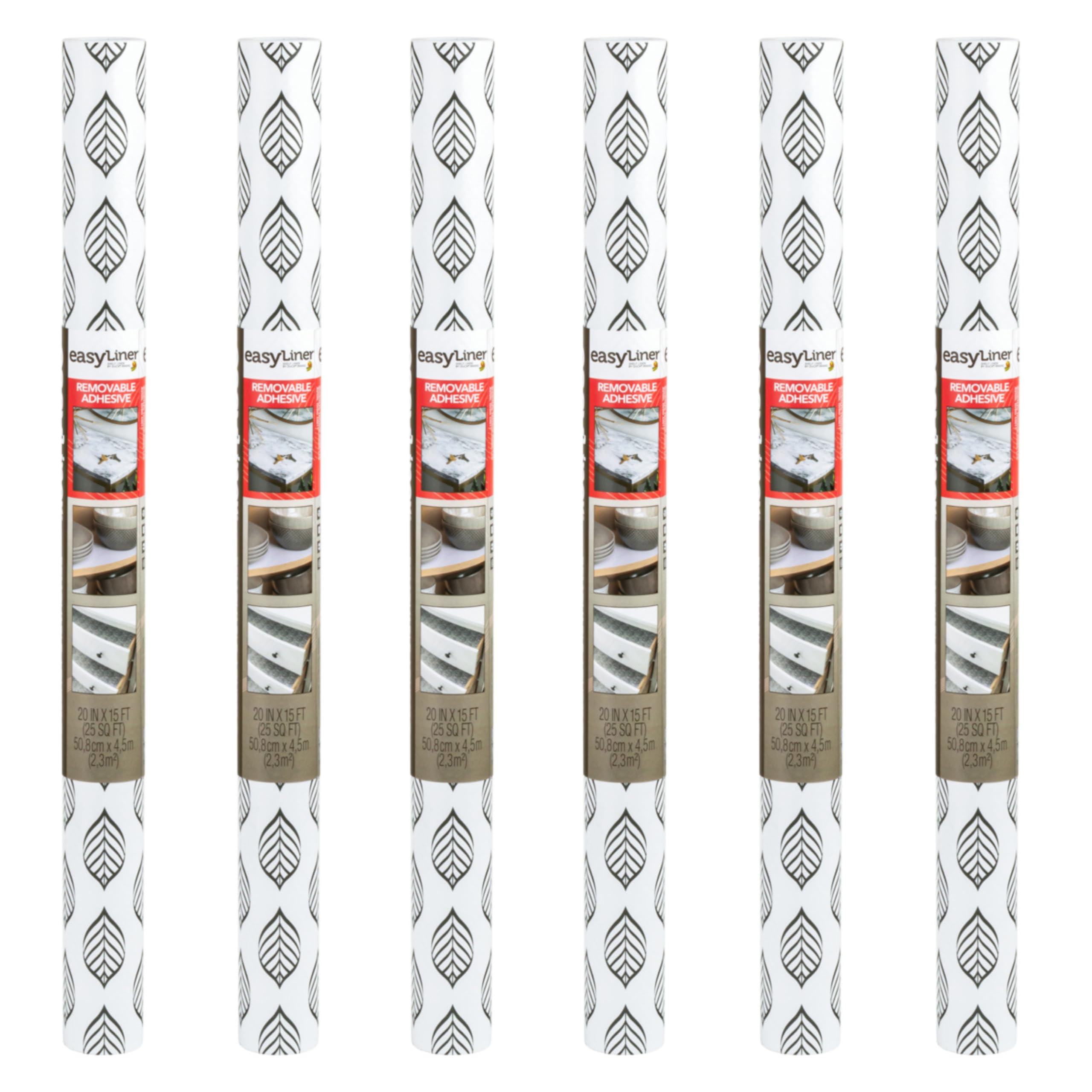 Duck Brand EasyLiner Adhesive Shelf Liner for Cabinets & Cupboards - Easy to Install & Cut to Fit - Self-Adhesive Shelf Paper - 
