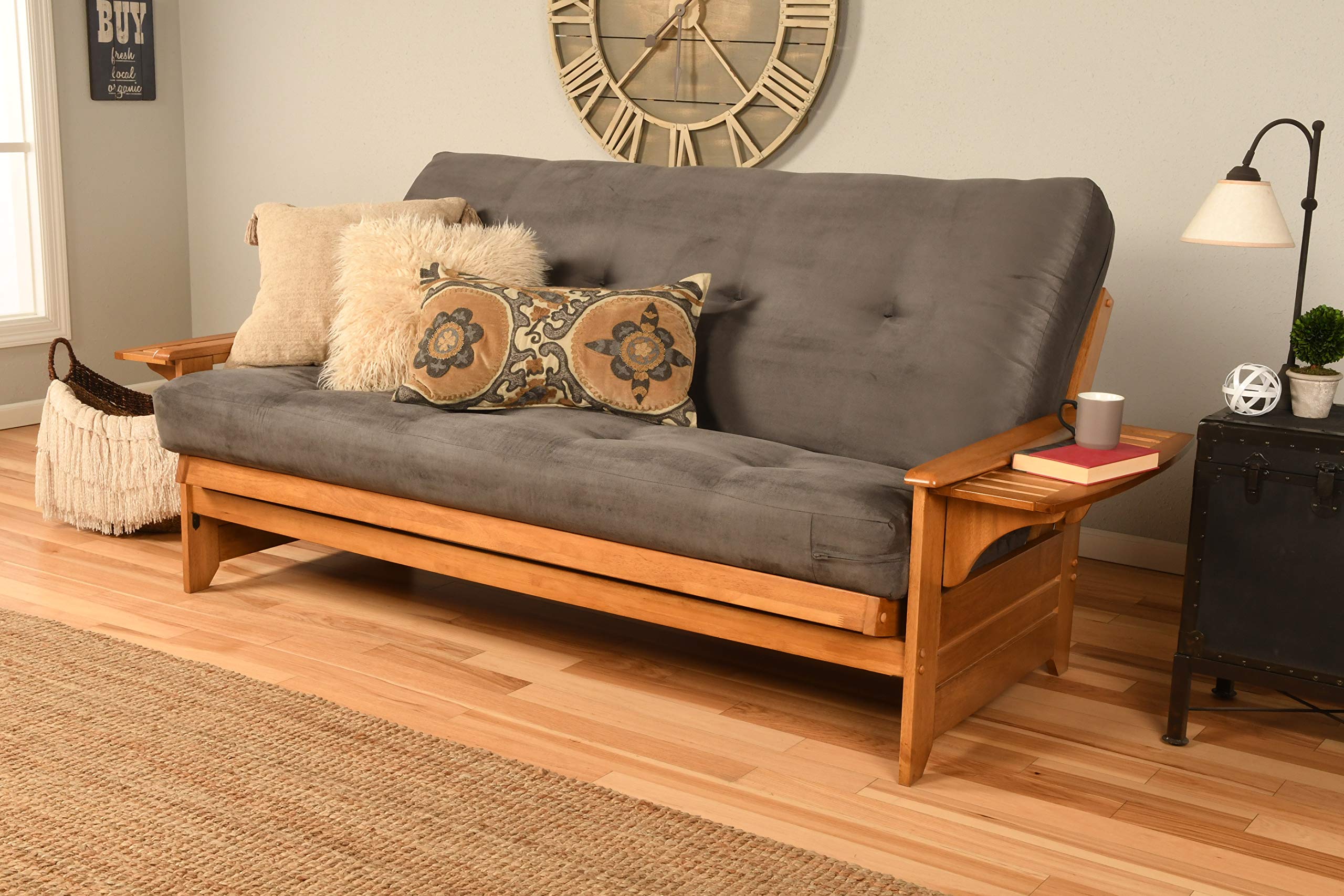 Kodiak Furniture Phoenix Full Size Futon, Suede Gray